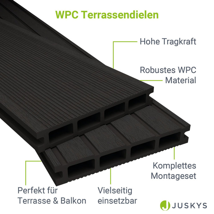 Lames de terrasse en WPC anthracite