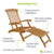 Bain de soleil de jardin résistant aux intempéries en bois huilé