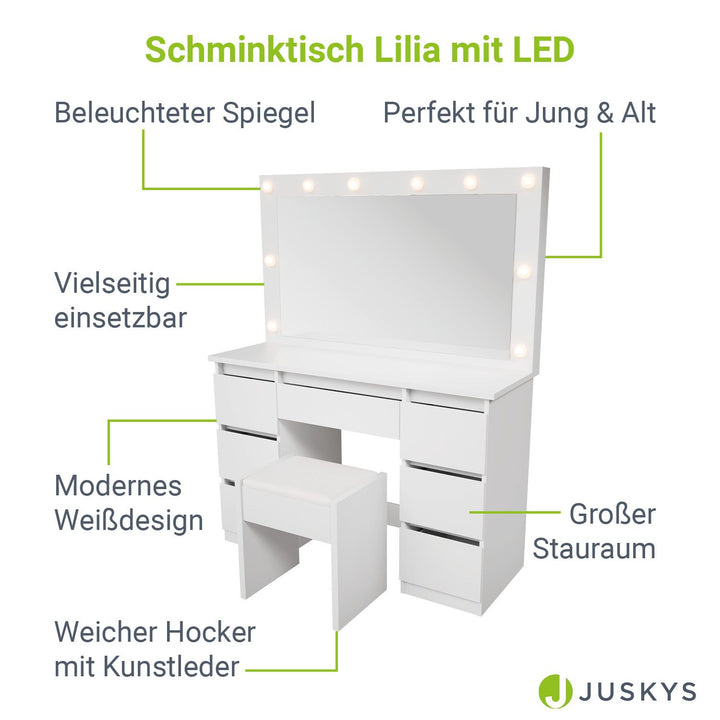 Schminktisch mit Spiegel Lilia