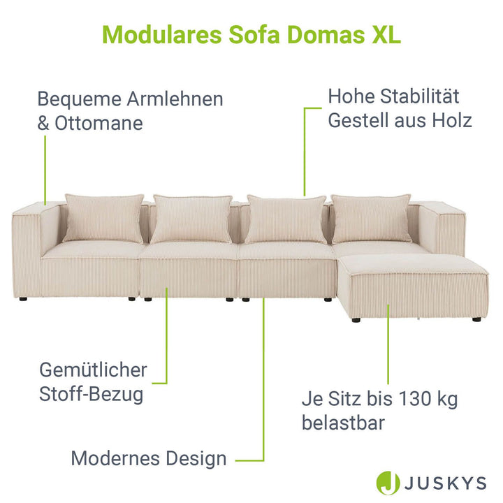 Canapé modulable Domas XL - 4 places