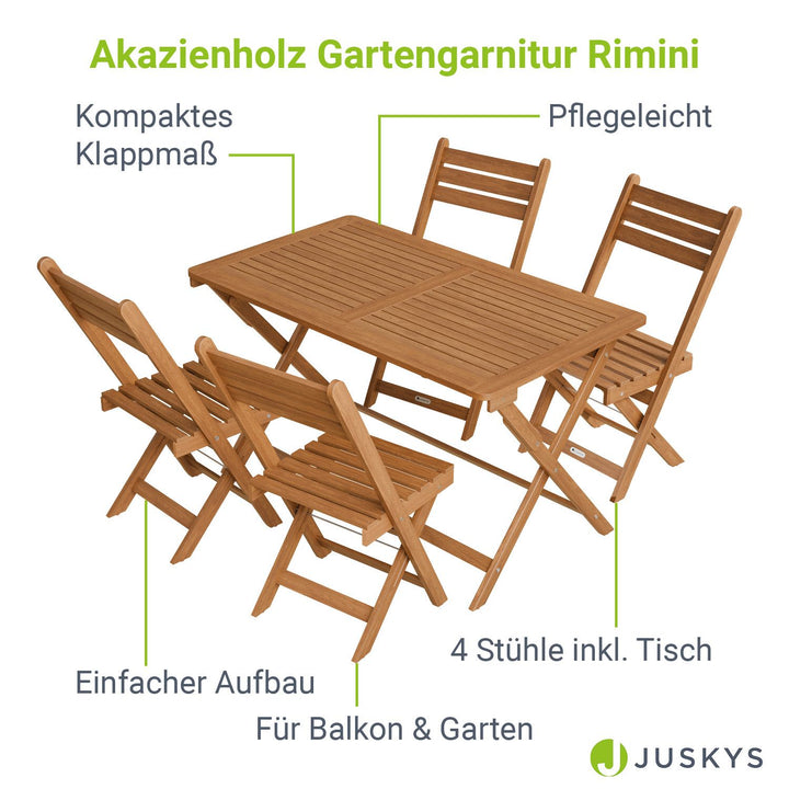 Salon de jardin Rimini en bois d'acacia