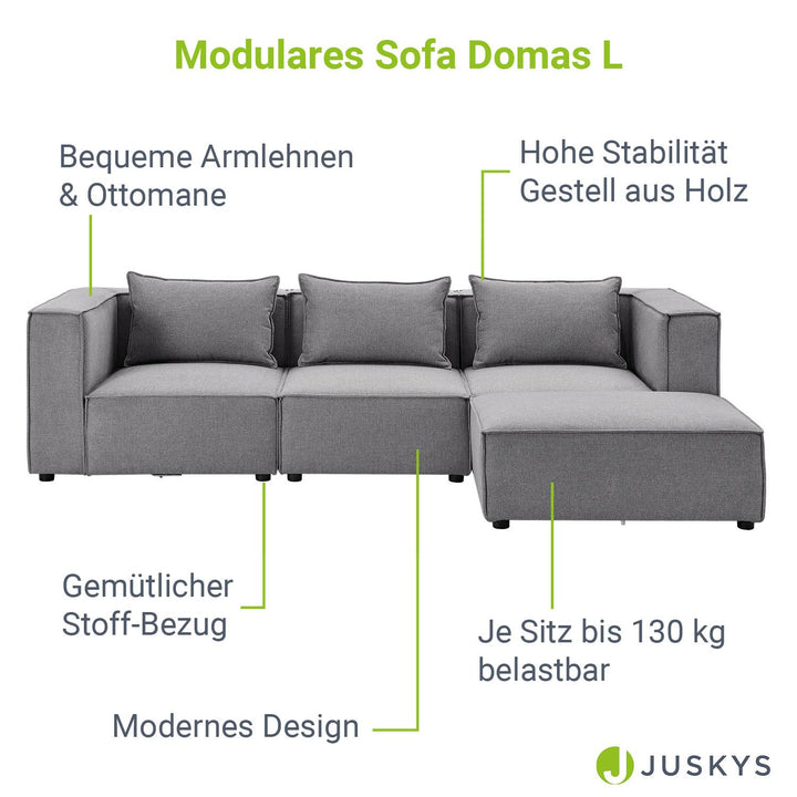 Canapé modulable Domas L - 3 places