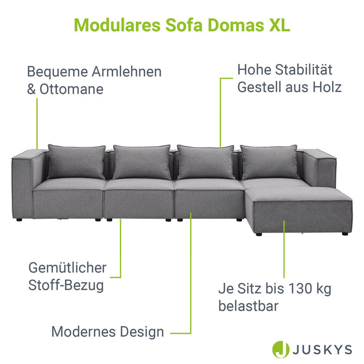 Canapé modulable Domas XL - 4 places