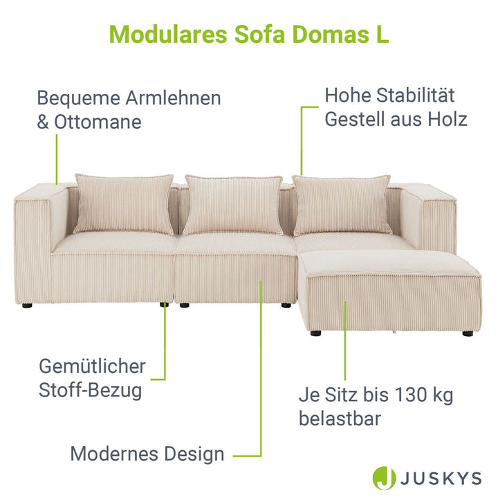 Canapé modulable Domas L - 3 places