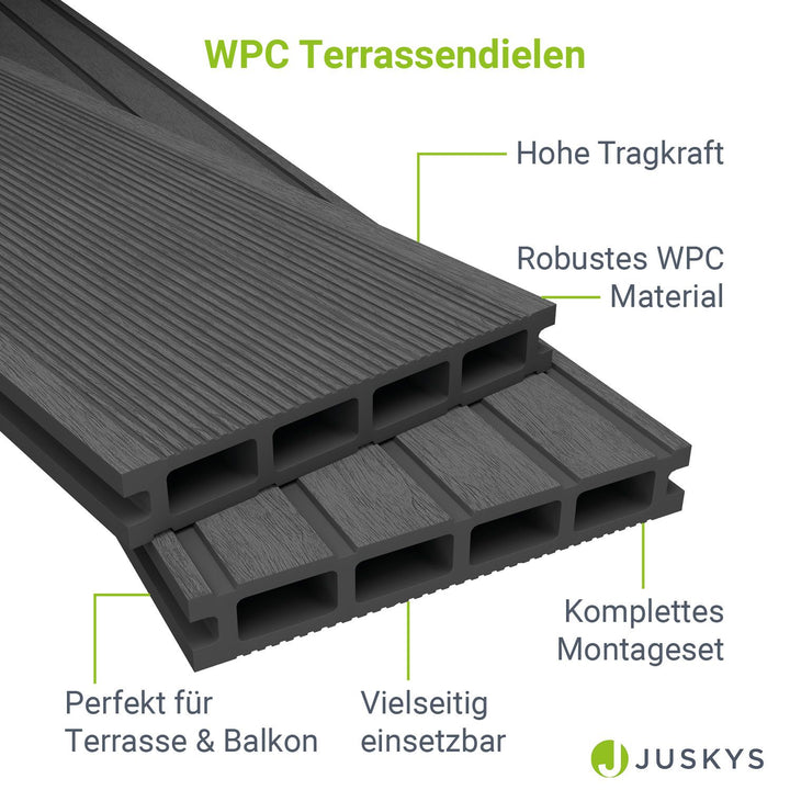 Lames de terrasse en WPC grises