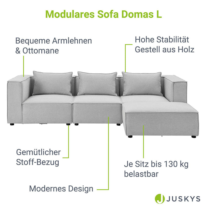 Canapé modulable Domas L - 3 places