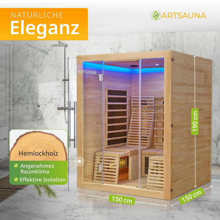Cabine de sauna infrarouge Helsinki 150