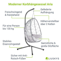 Chaise suspendue Aria avec cadre