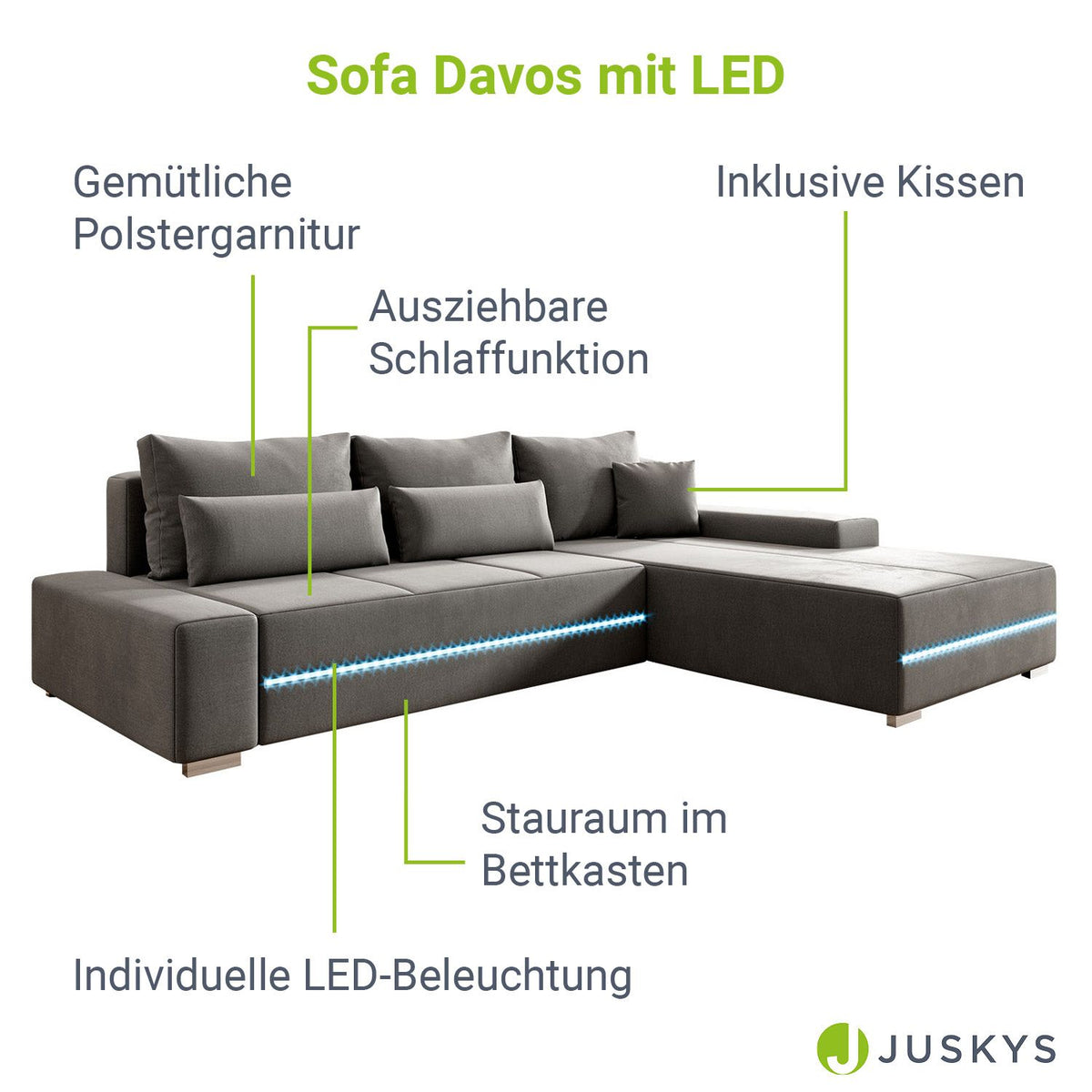 Canapé Davos avec LED