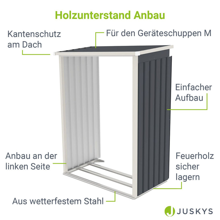 Holzunterstand Anbau M Links/Rechts