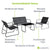 Ensemble de mobilier de jardin Genua 4 pièces avec table et banc