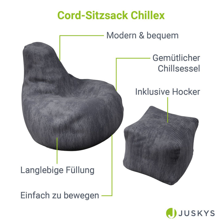 Sitzsack Chillex mit Hocker