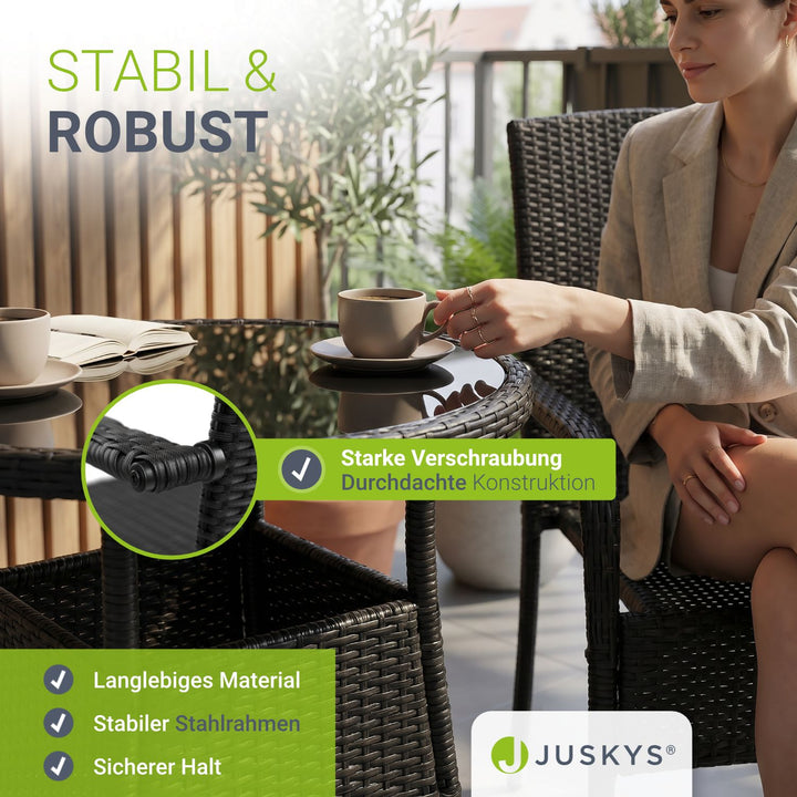 Chaises de jardin en polyrotin Yoro
