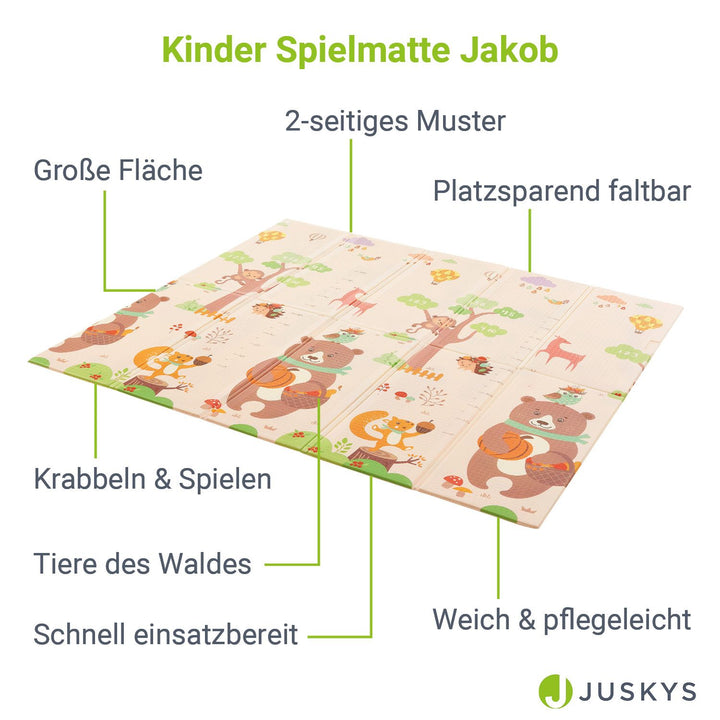 Kinder Spielmatte 180 x 200 cm - diverse Designs