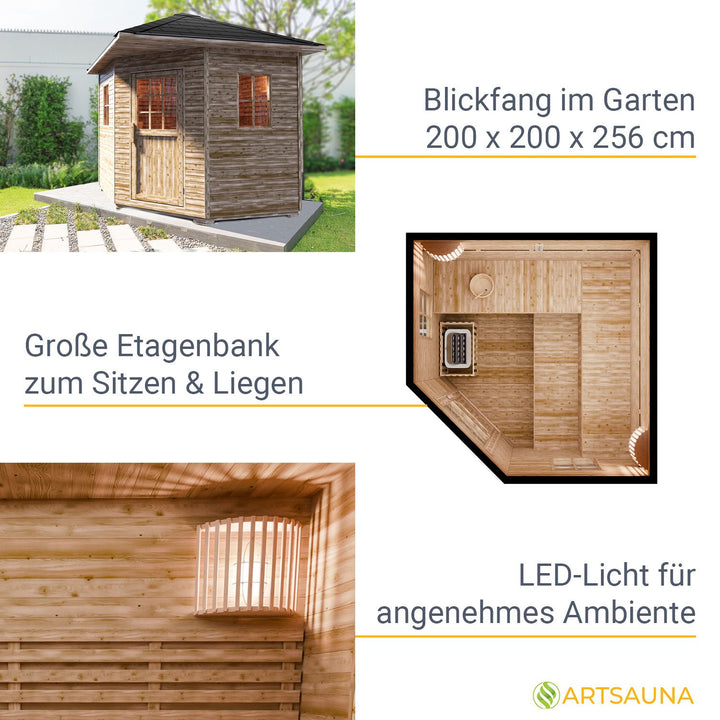 Sauna extérieur Eldur - 8 kW