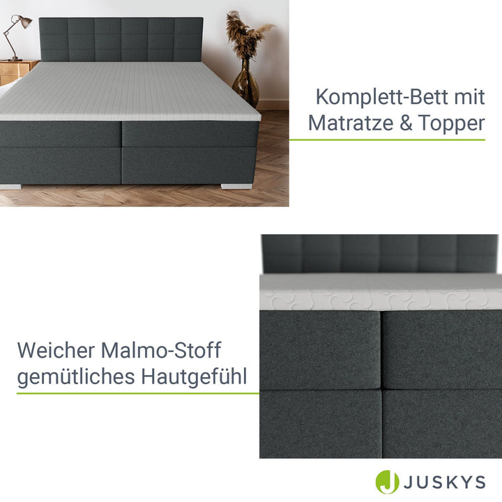 Boxspringbett Seattle - Malmo-Stoff