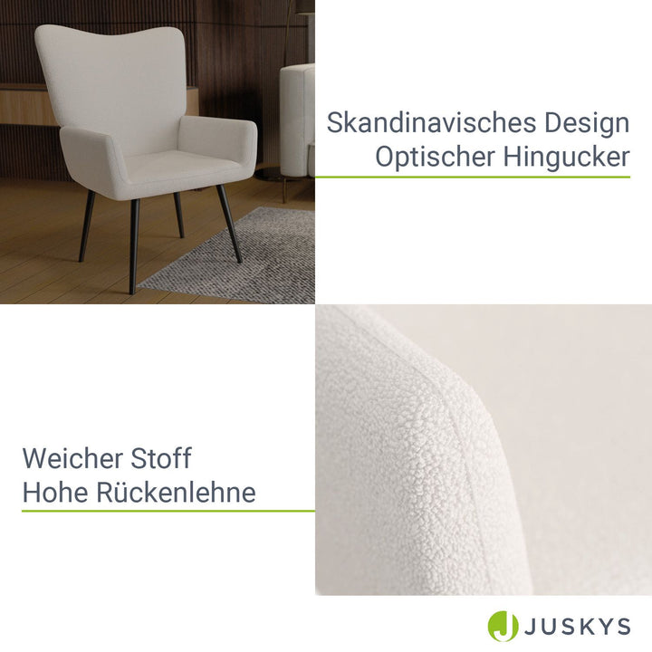 Ohrensessel mit optionalem Hocker Odense