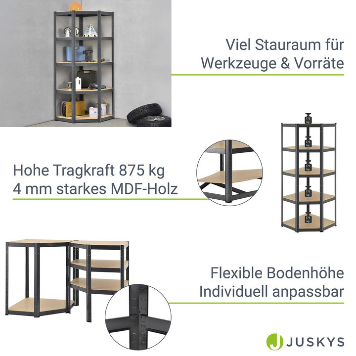 Eckregal Corner Basic 180 x 70 x 40 cm
