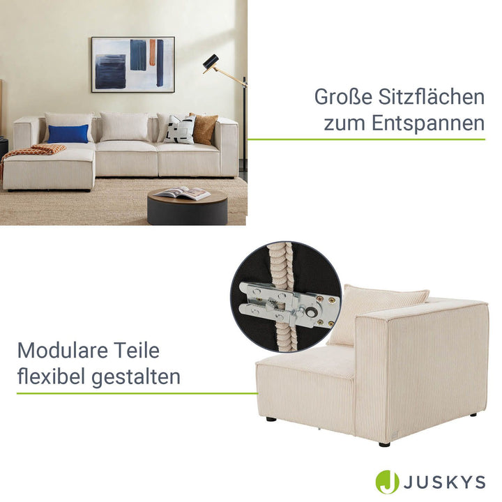 Canapé modulable Domas L - 3 places