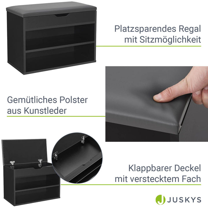 Schuhregal aus Holz 60 x 30 x 44 cm