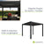 Pergola bioclimatique Tahiti 3 x 3 m avec 2x parois latérales 3 m