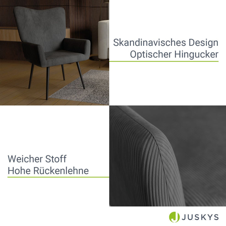 Ohrensessel mit optionalem Hocker Odense