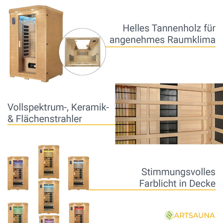 Cabine infrarouge Oslo avec système de chauffage triplex