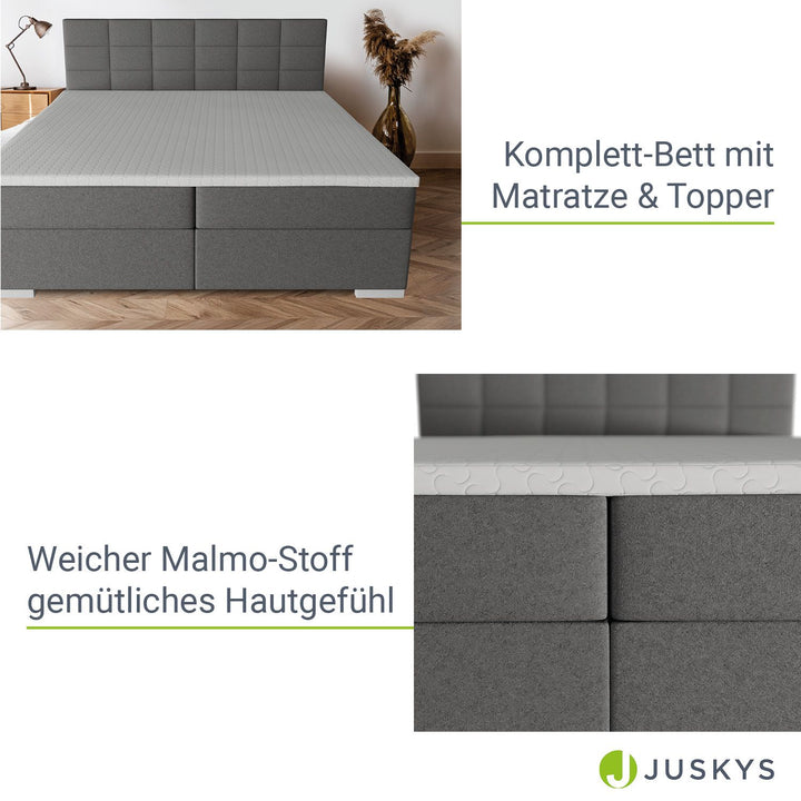 Boxspringbett Seattle - Malmo-Stoff