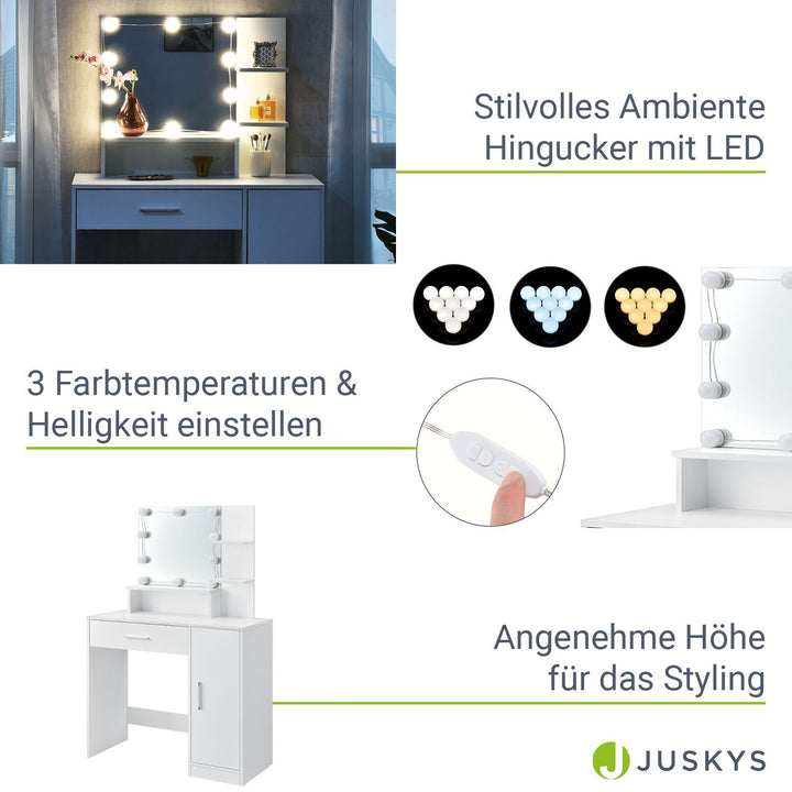 Schminktisch Zoey mit LED Beleuchtung