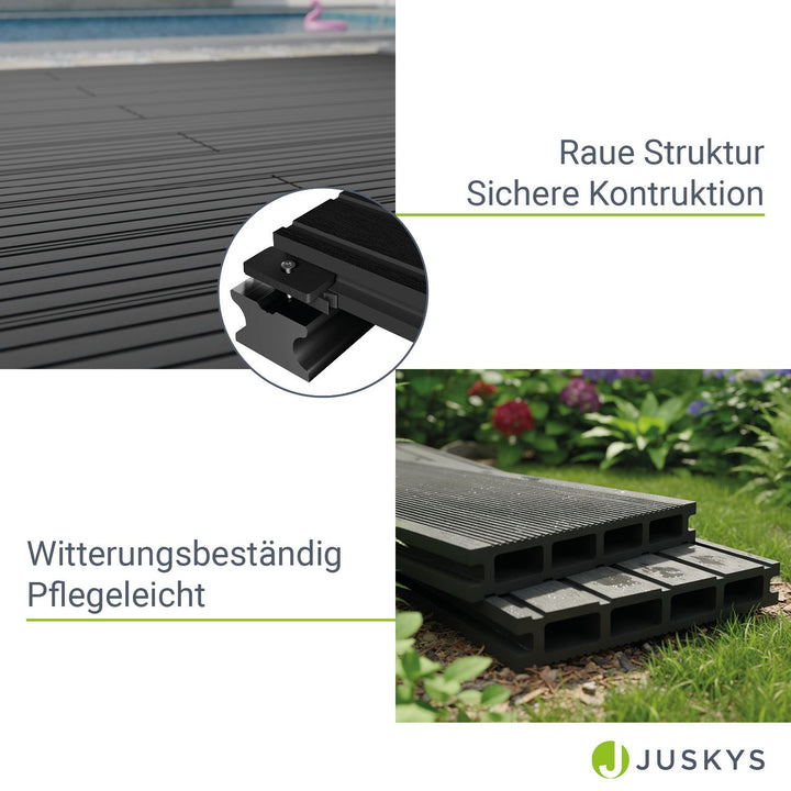 Lames de terrasse en WPC anthracite