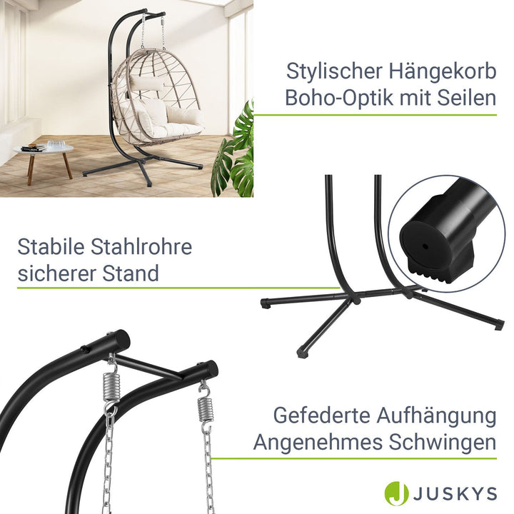 Polyrattan Doppelhängesessel Aria
