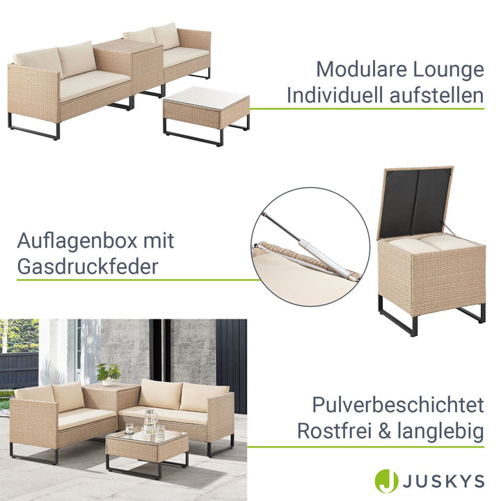 Gartenlounge für 4 Personen Santorini