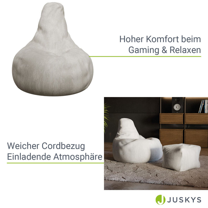 Sitzsack Chillex mit Hocker