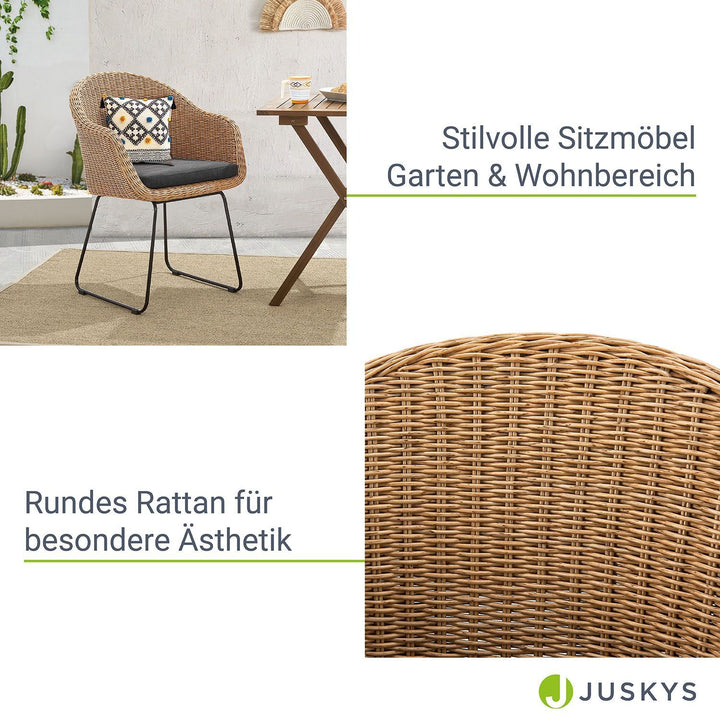 Chaise en rotin et osier Cody