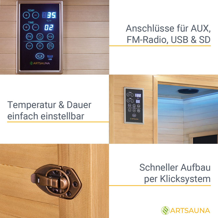 Cabine infrarouge Oslo avec système de chauffage triplex