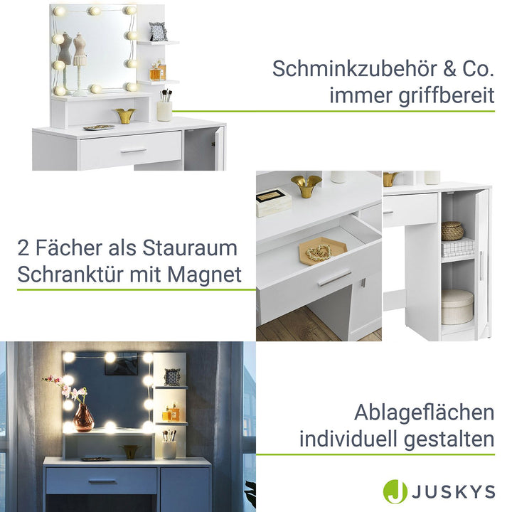 Schminktisch Zoey mit Hocker Tonia