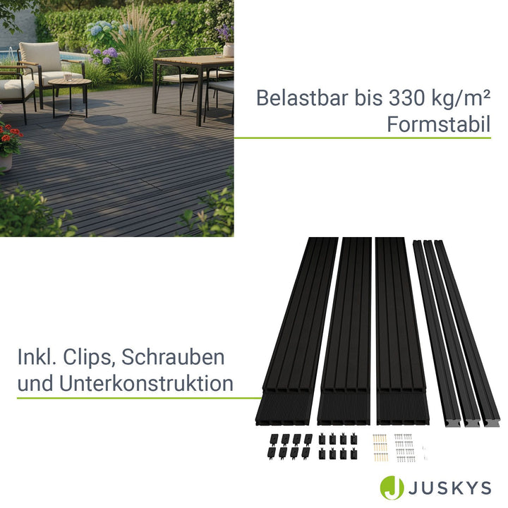 Lames de terrasse en WPC anthracite