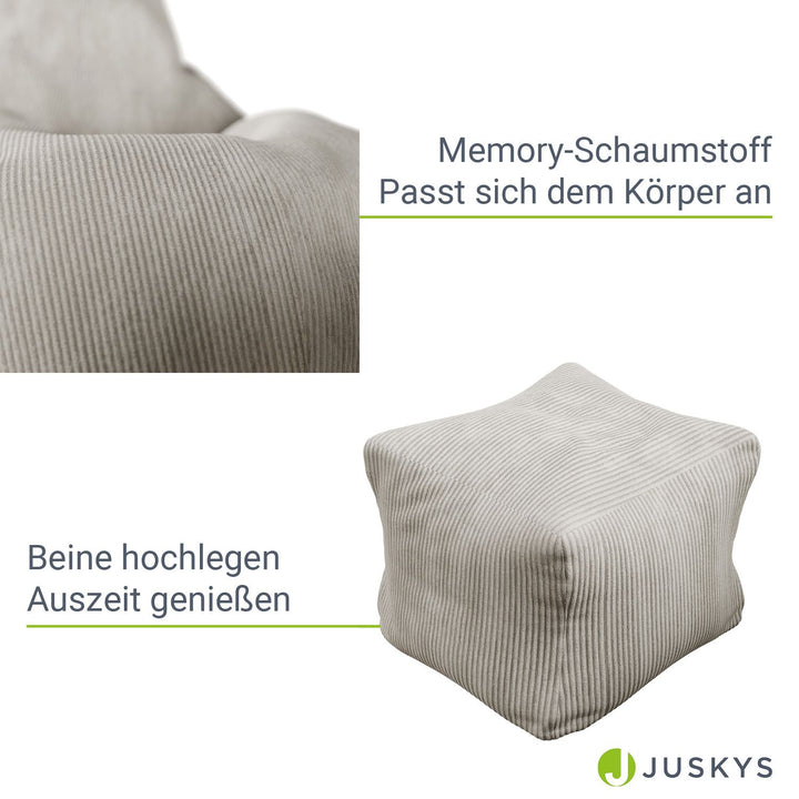 Sitzsack Chillex mit Hocker