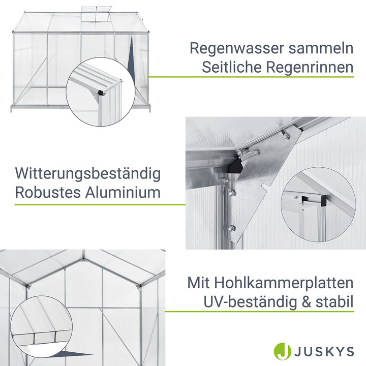 Aluminium Gewächshaus mit Fundament