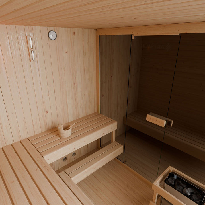 Sauna tonneau cubique Fjora XXL
