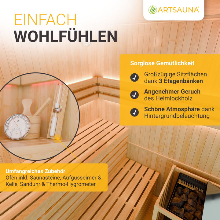 Sauna intérieur Espoo 150 Premium