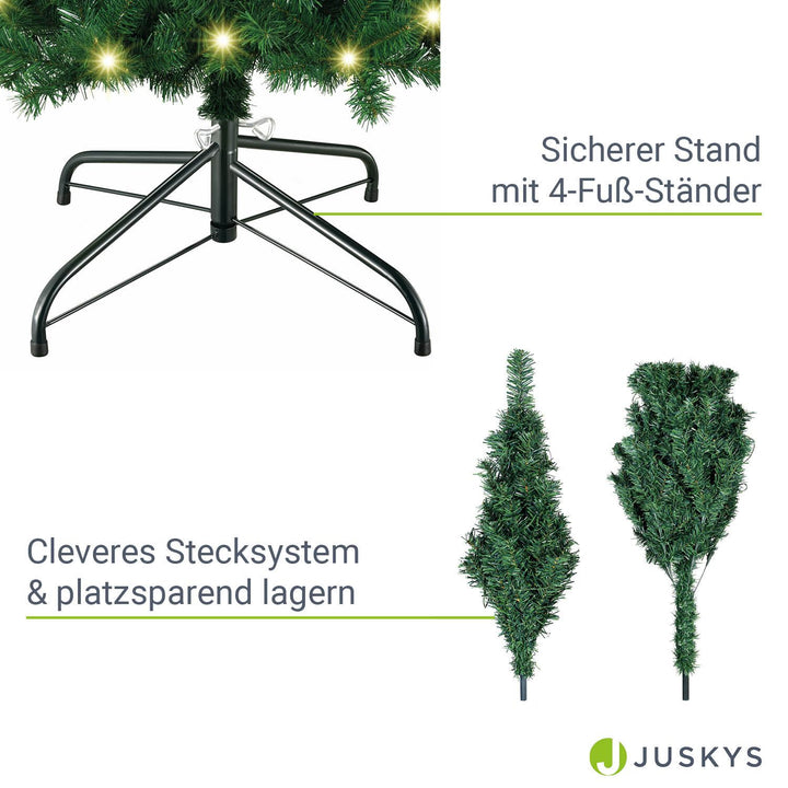 Künstlicher Weihnachtsbaum mit LEDs