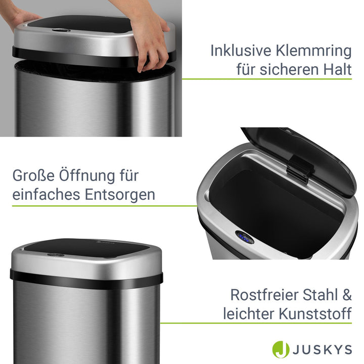 Rechteckiger Mülleimer mit Sensor