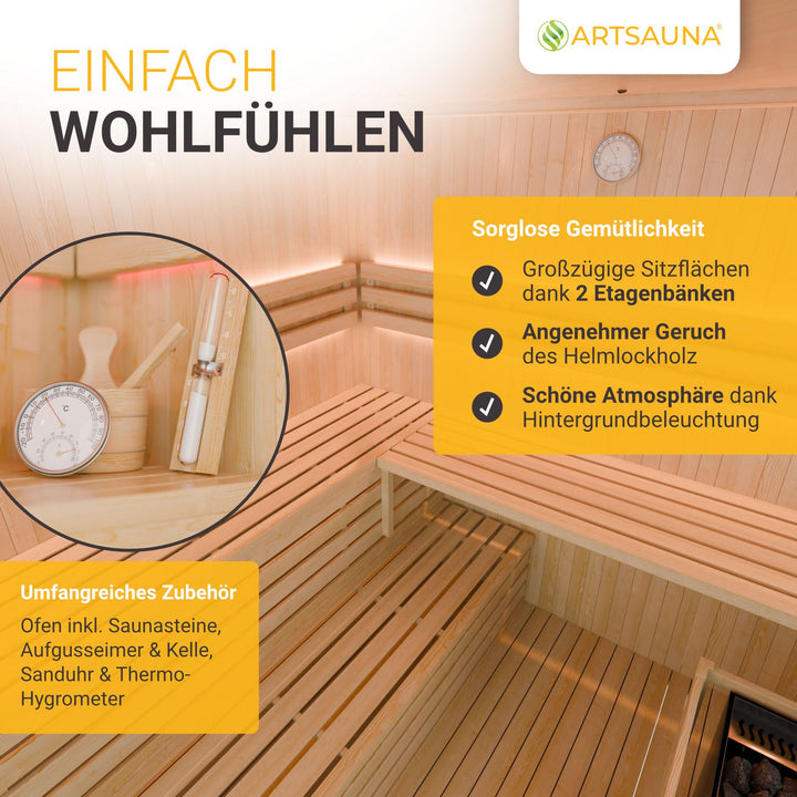 Sauna intérieur Espoo 200 Premium