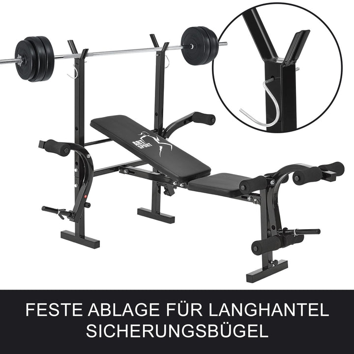 Hantelbank mit Gewichten ProfiGym 1000