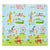 Tapis de jeu 180 x 200 cm avec divers motifs d'animaux