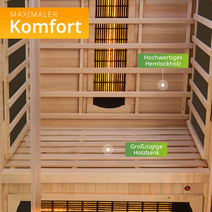 Cabine de sauna infrarouge Kiruna 90