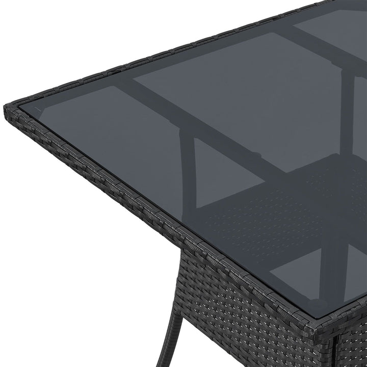 Eckiger Polyrattan Gartentisch Yoro