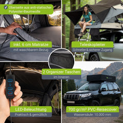 Dachzelt Lago für 2-3 Personen