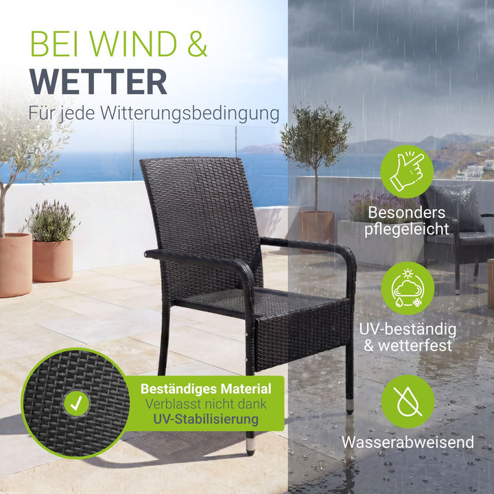 Chaises de jardin en polyrotin Yoro